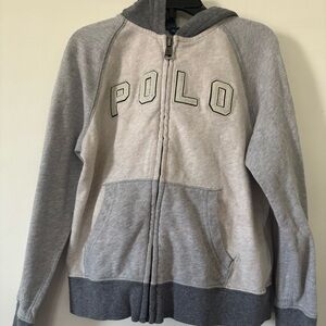 Polo Gray and Cream Hoodie Kids Size